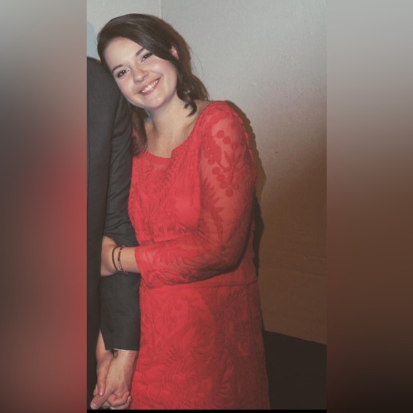 Express Red Lace Dress Size S/P - Picture 5 of 5